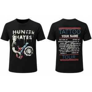 Hunter Hayes Tattoo Your Name Tour T Shirt S Black Country Concert RockMe Unisex